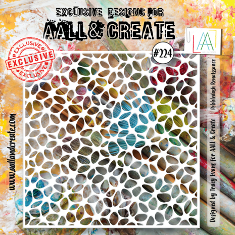 AALL & Create - Stencil 6x6 Inch Pebbledash Renaissance