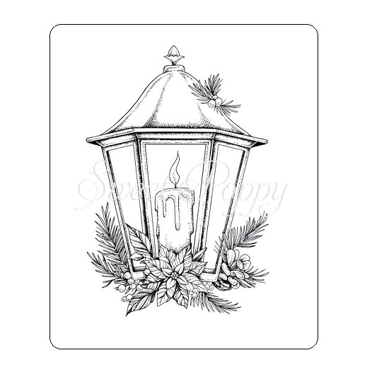 Sweet Poppy Stencil: Christmas Lantern Stamp