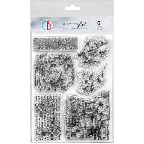 Ciao Bella - Land of the Rising Sun 6x8 Inch Clear Stamps Sakura Blossom (6pcs)