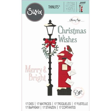 Sizzix Thinlits Die by Olivia Rose Letters at Christmas (17pcs) 