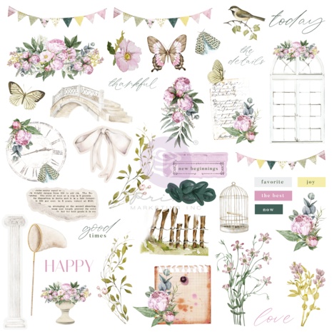 Prima Marketing - Serene Petals Ephemera Vintage Flutter (78pcs)