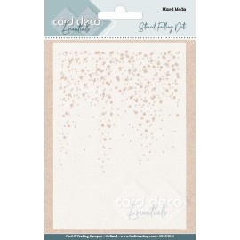 Card Deco Essentials - Mixed Media Stencil - Falling Dots