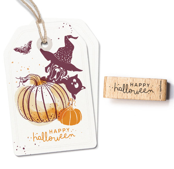 cats on appletrees - Stempel Happy Halloween