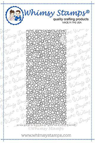 Whimsy Stamps - Dainty Daisies Background Rubber Cling Stamp