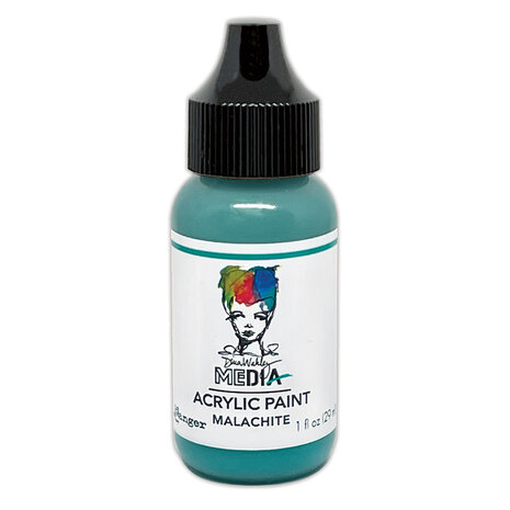 Dina Wakley MEdia Heavy Body Acrylic Paints Malachite 1 fl oz 