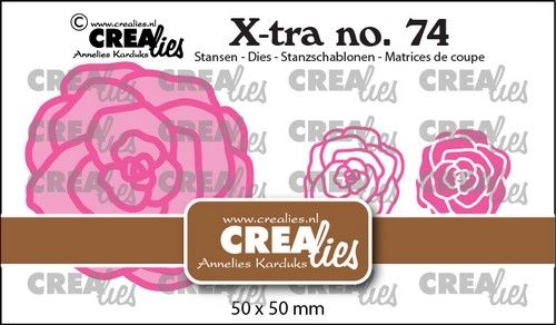 Crealies Xtra Roos klein