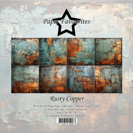 Paper Favourites - Rusty Copper 12x12 Inch Paper Pad