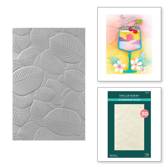 Spellbinders - Lush Leaves 3D Embossing Folder from the Happy Hour Collection