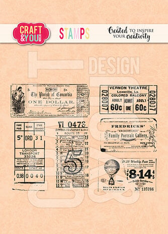 Craft & You Design - Ticket 1 Set Stamps