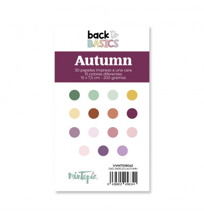 Mintopia - Pad papeles 15 x 7,5 cm Autumn Black To Basics