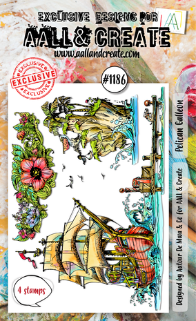 AALL and Create - Stamp Set A6 Pelican Galleon