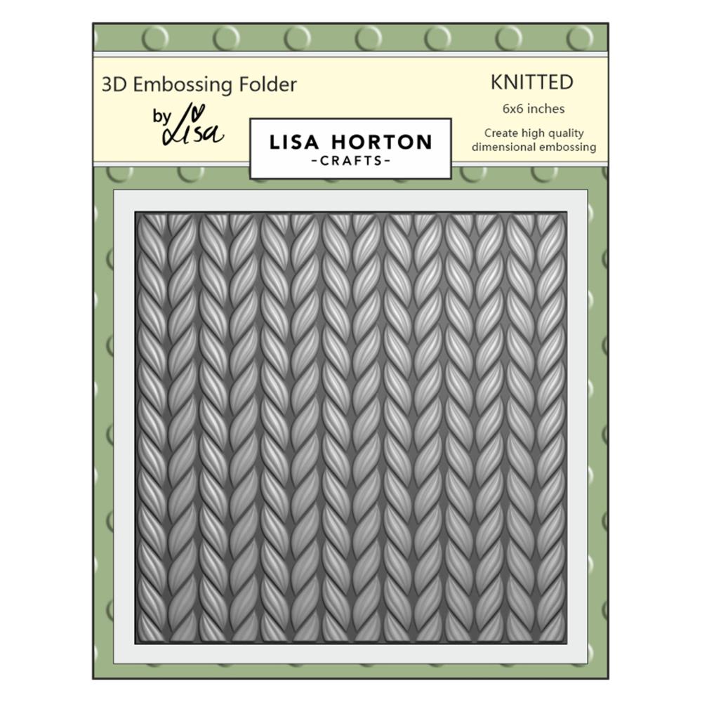 Lisa Horton Crafts Embossing Folder - Knitted