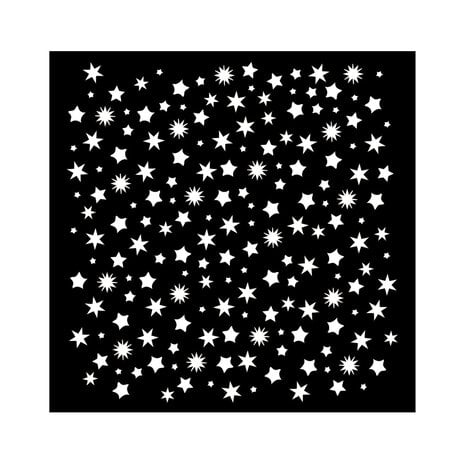 Stamperia - Classic Christmas Thick Stencil 18x18cm Stars Pattern