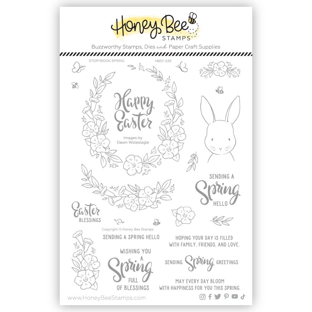 Honey Bee - Storybook Spring 6x8 Stamp Set