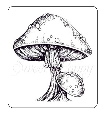 Sweet Poppy Stencil: Toadstool Small Stamp