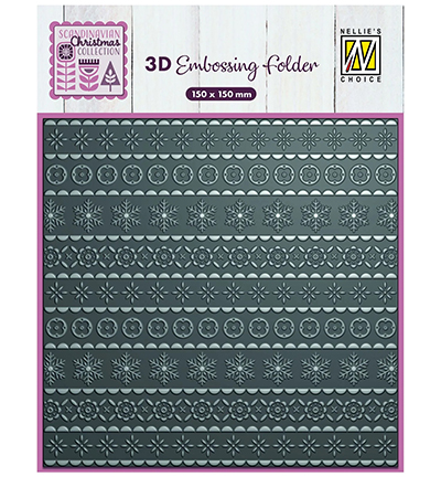 3D Embossing Folder - Scandinavian Christmas