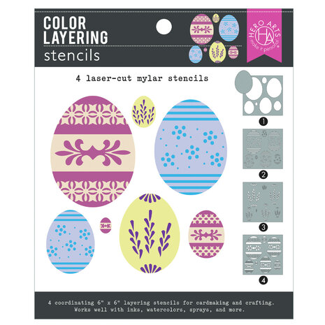 Hero Arts - Color Layering Decorative Eggs Stencils