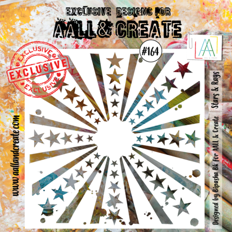 AALL & Create - Stencil 6x6 Inch Stars & Rays