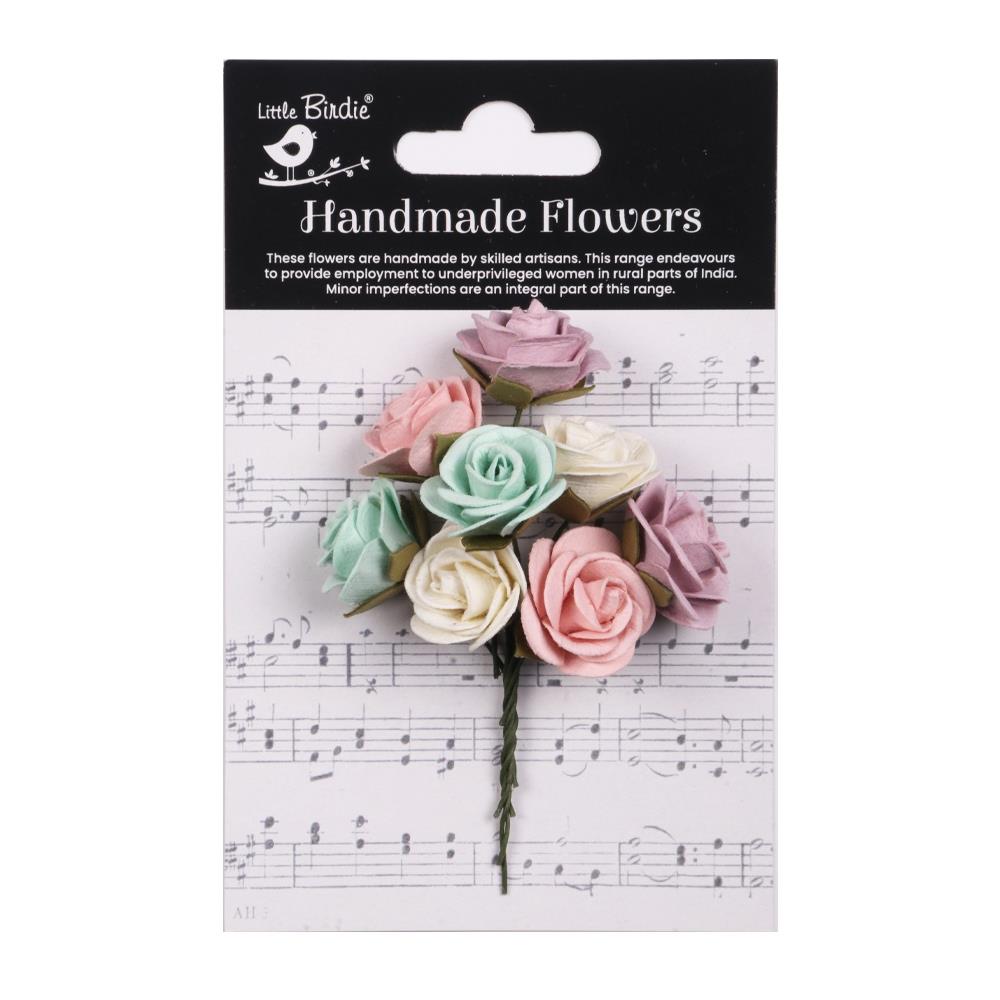 Little Birdie Charlie Paper Flowers 8/Pkg - Fairy Garden