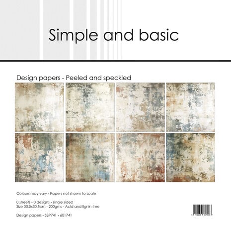 Simple and Basic - Peeled and Speckled 12x12 Inch Paper Pack