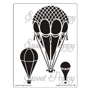 Sweet Poppy Stencil: Hot Air Balloons