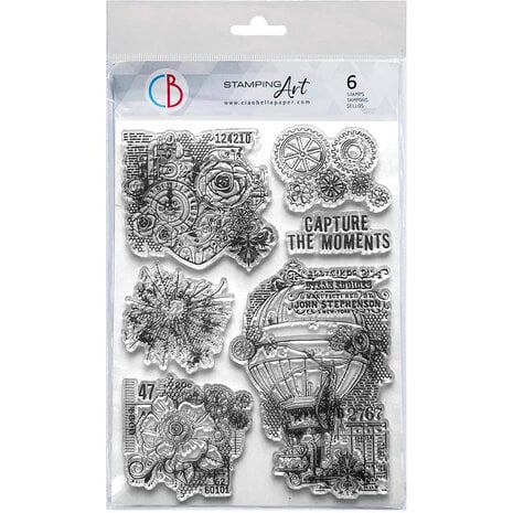 Ciao Bella - Esprit de Voyage 6x8 Inch Clear Stamp Gears of Imagination