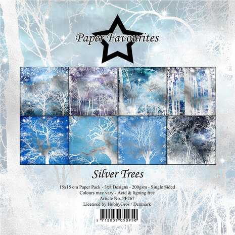 Paper Favourites - Silver Trees 6x6 Inch Paper Pack