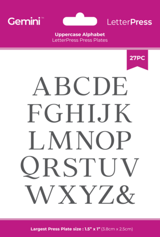 Crafters Companion - LetterPress Press Plate Uppercase Alphabet 