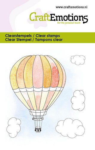 CraftEmotions clearstamps 6x7cm - Heißluftballon und Wolken