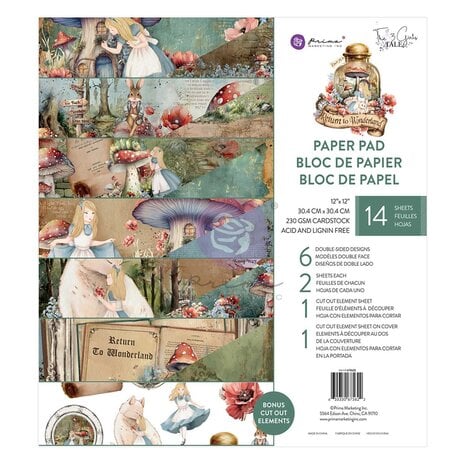 Prima Marketing - Return To Wonderland 12x12 Inch Paper Pad