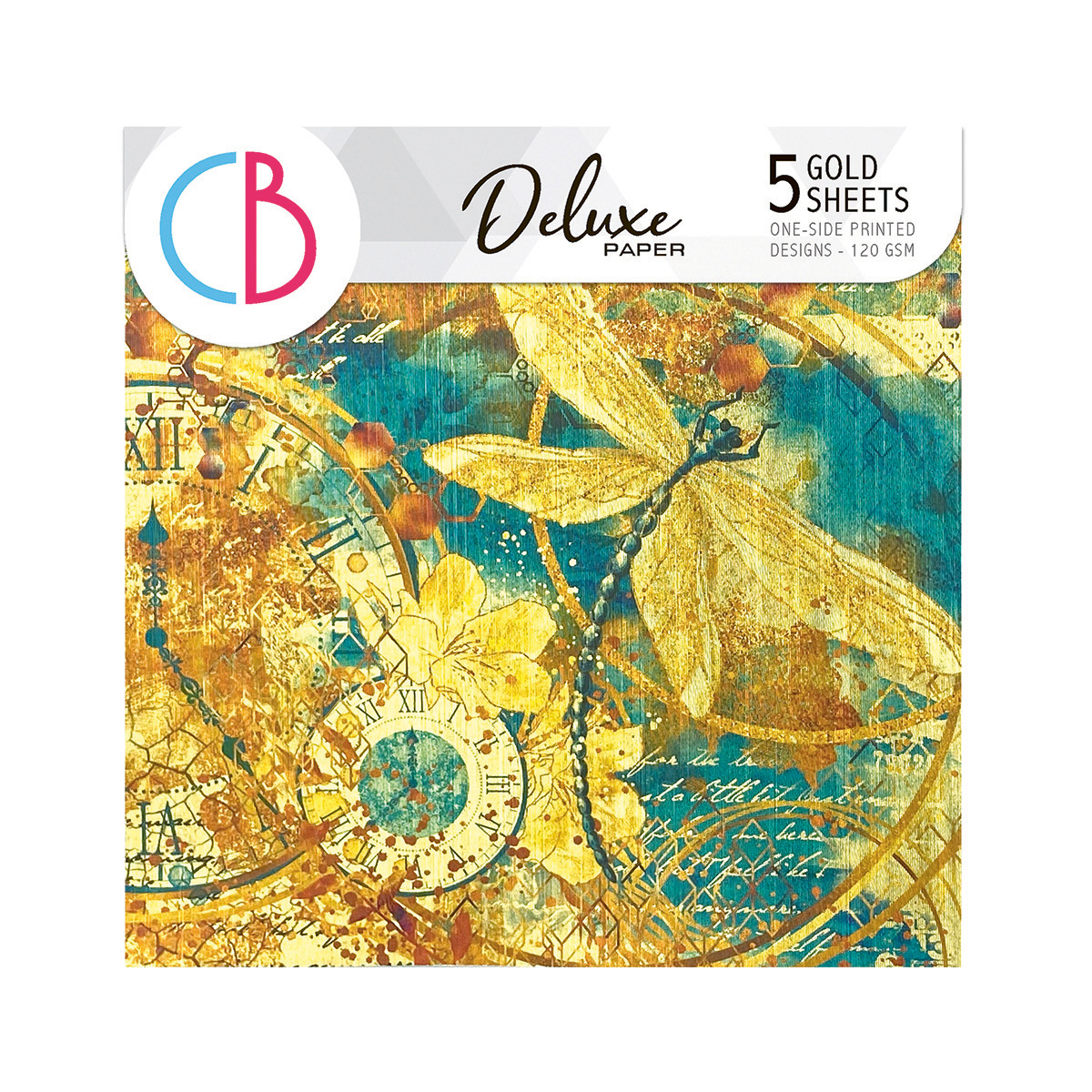 Ciao Bella Indigo Deluxe Paper Gold 6"x6" 5/Pkg