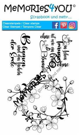 Memories4you A6 Stempel " Blumenkranz "