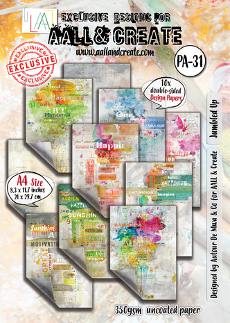 AALL & Create - Artful Impressions A4 Design Paper Jumbled Up