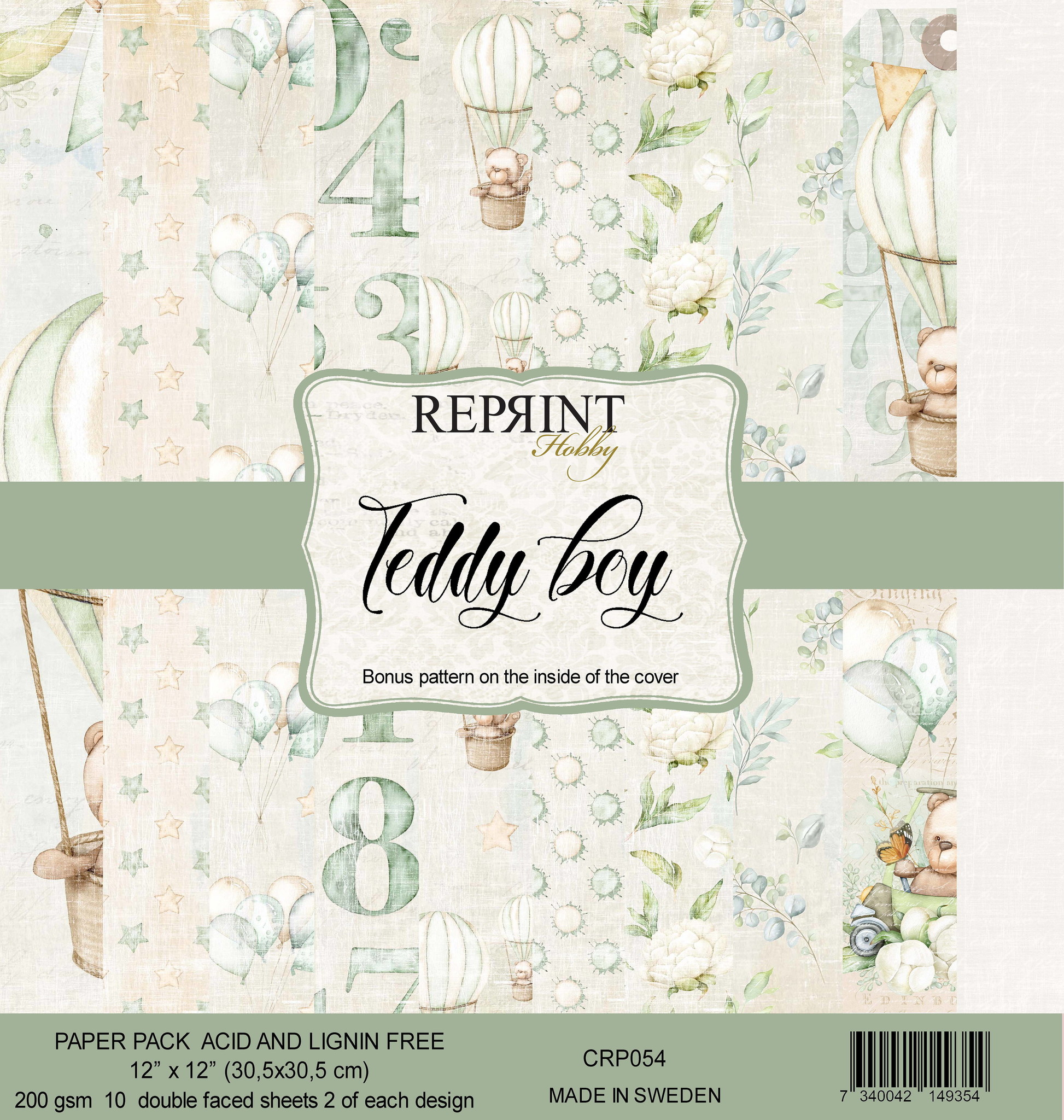 reprint-teddy-boy-12x12-inch-paper-pack-crp054