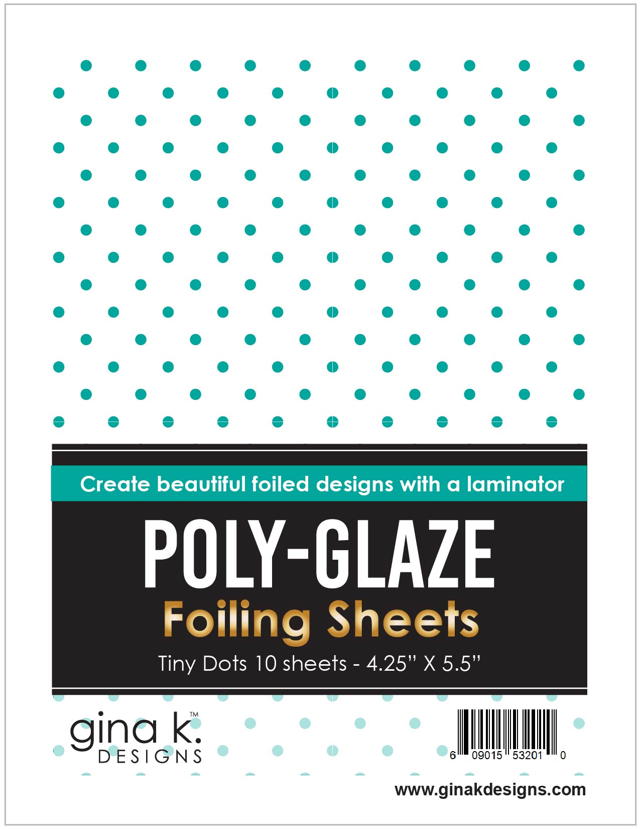 Gina K Designs - POLY-GLAZE Foiling Sheets- Tiny Dots