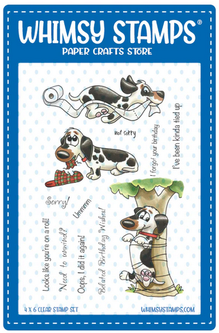 Whimsy Stamps - Doggie Naughty Clear Stamps