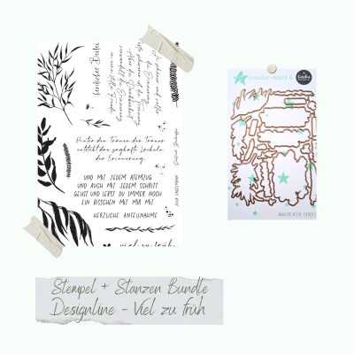 Creative Depot -  Bundle - Designline - Viel zu früh - Stempelset & Stanzen 