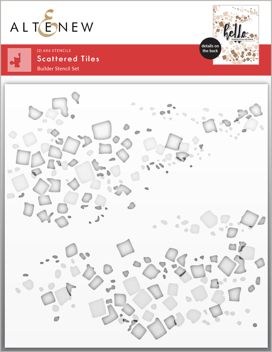 Altenew - Scattered Tiles Builder Stencil Set (2 in 1) 