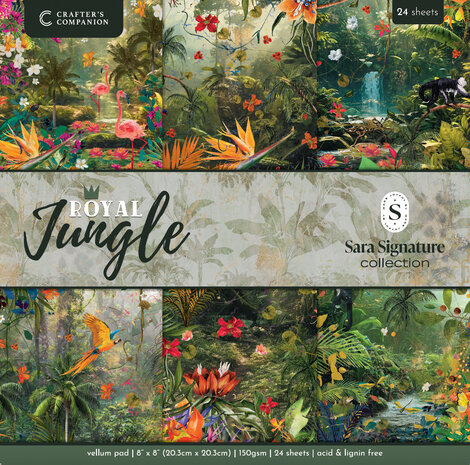 Crafter's Companion - Royal Jungle 8x8 Inch Vellum Pad