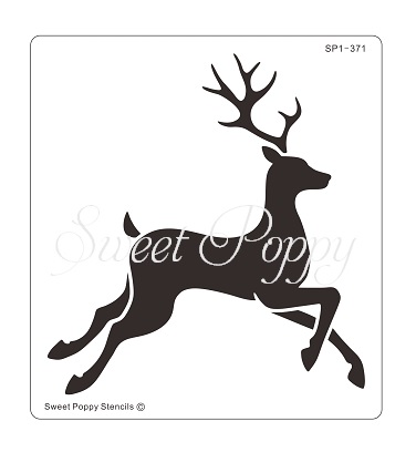 Sweet Poppy Stencil: Christmas Stag