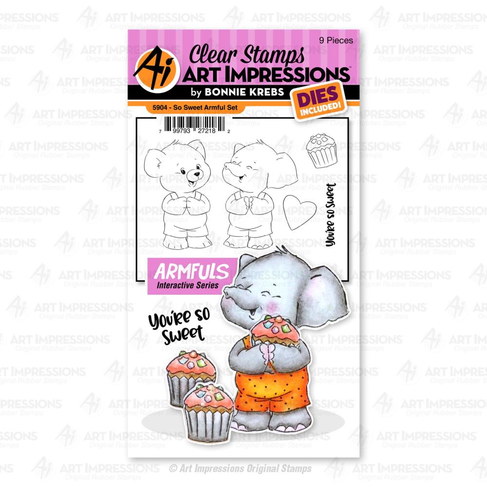 Art Impressions Armfuls Stamp & Die Set -  So Sweet 