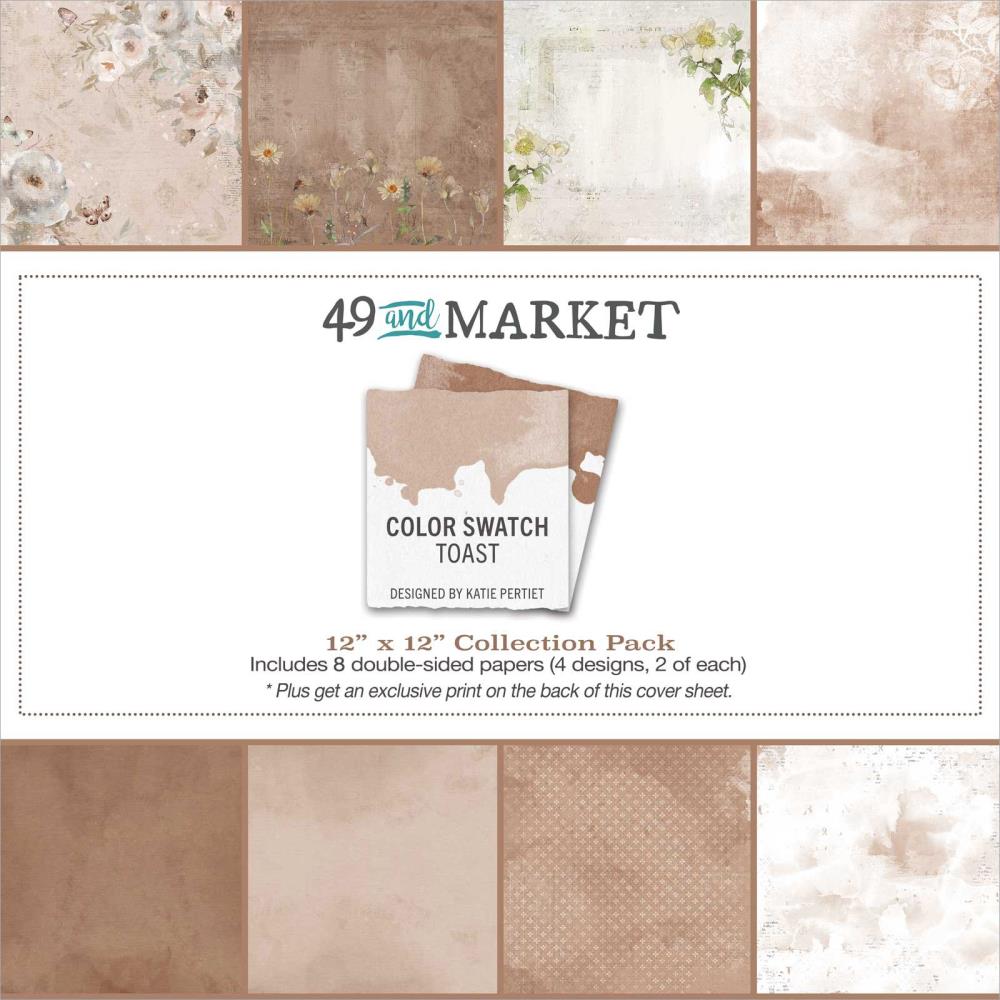 49 And Market Collection Pack 12"X12" - Color Swatch: Toast 