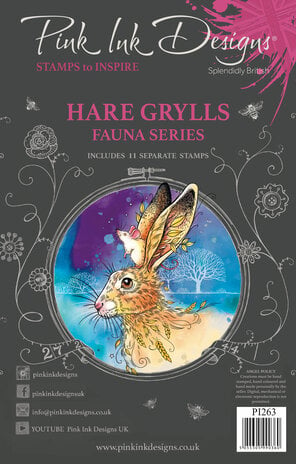 Pink Ink Designs - Hare Grylls A5 Clear Stamps