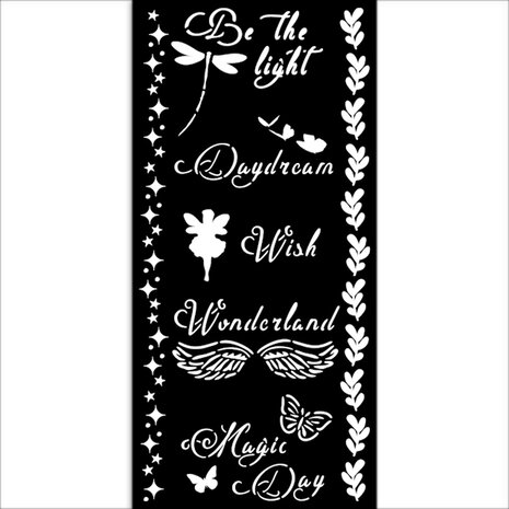 Stamperia - Wonderland Thick Stencil 12x25cm Magic Day