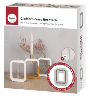 Silikon Gießform Vase Rechteck 