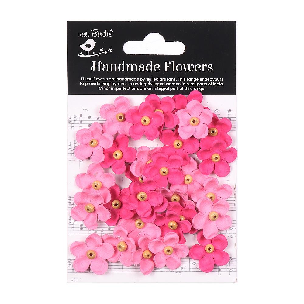 Little Birdie Beaded Blooms Paper Flowers 30/Pkg