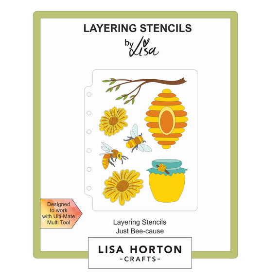 Lisa Horton Crafts - Just Bee-cause 5" x 7" Layering Stencils