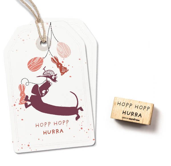 cats on appletrees - Stempel Hopp Hopp Hurra