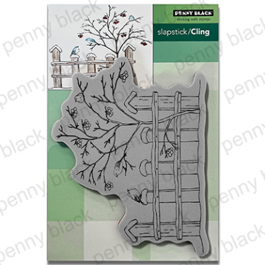 Penny Black - RESTING PICKET ( CLING RUBBER STAMP)5.5" x 4.12"