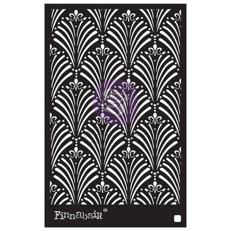 Finnabair Art Deco Wall 6x9 Inch Stencil